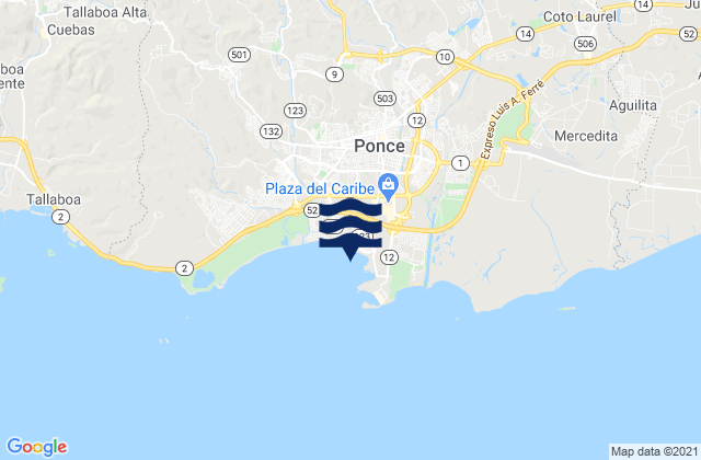 Karte der Gezeiten Machuelo Abajo Barrio, Puerto Rico