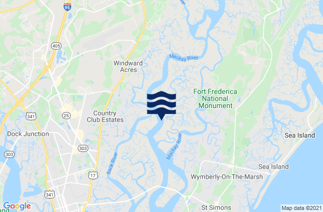 Karte der Gezeiten Mackay River (daymark 239), United States