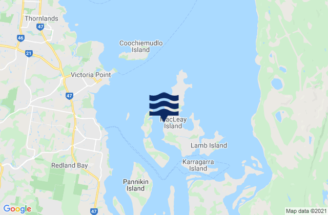 Karte der Gezeiten Macleay Island, Australia