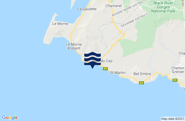 Karte der Gezeiten Maconde, Reunion