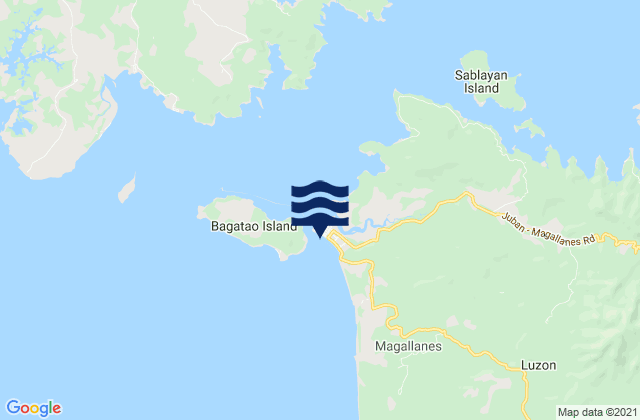Karte der Gezeiten Magallanes, Philippines