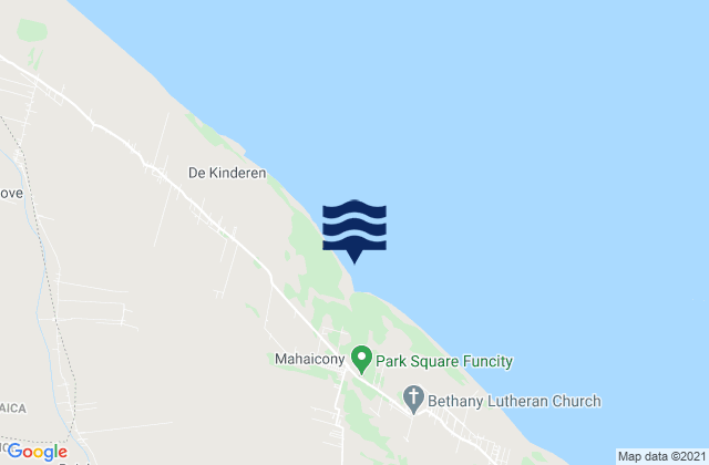 Karte der Gezeiten Mahaicony Village, Guyana