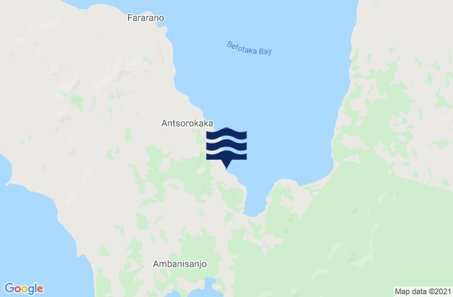 Karte der Gezeiten Mahalina, Madagascar