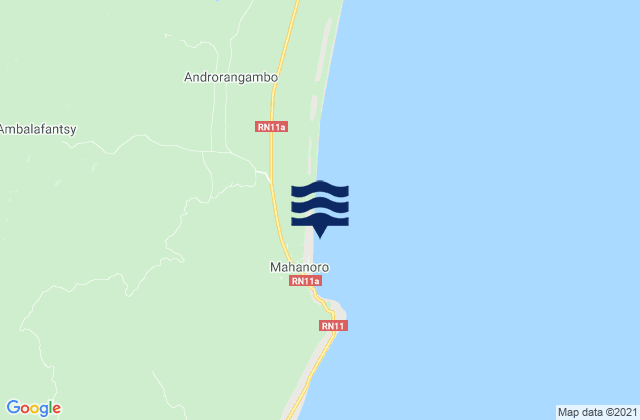 Karte der Gezeiten Mahanoro, Madagascar