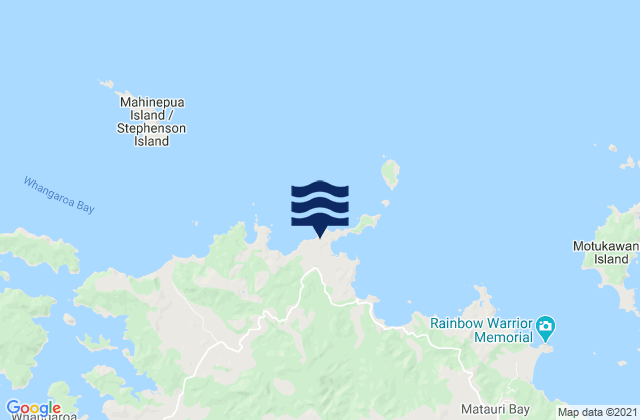 Karte der Gezeiten Mahinepua Bay, New Zealand