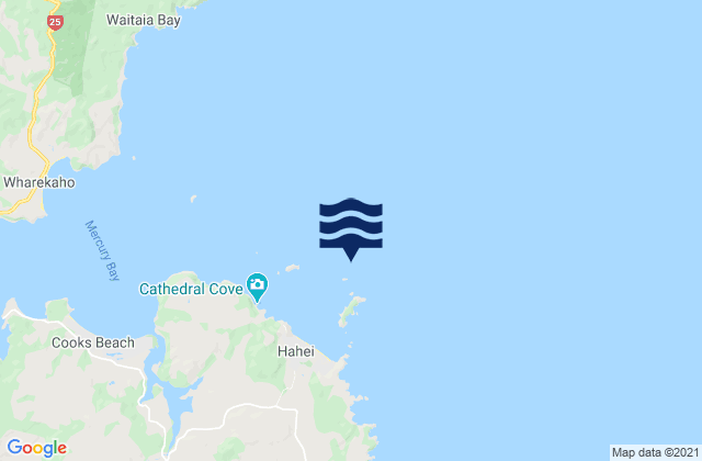 Karte der Gezeiten Mahurangi Island (Goat Island), New Zealand