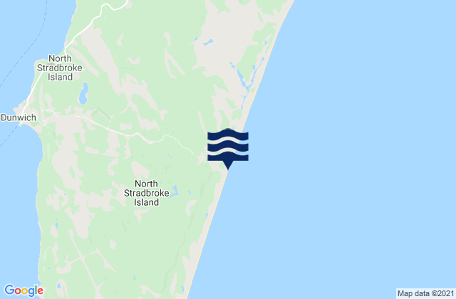 Karte der Gezeiten Main Beach - North Stradbroke Island, Australia