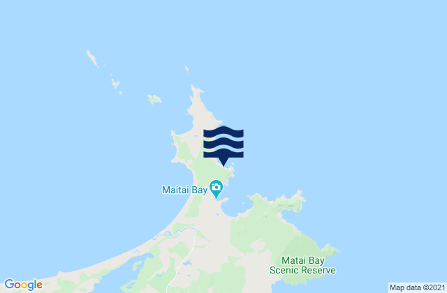Karte der Gezeiten Maitai Bay, New Zealand