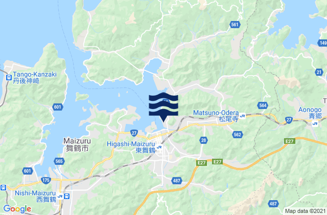 Karte der Gezeiten Maizuru (Higasi-Ko), Japan
