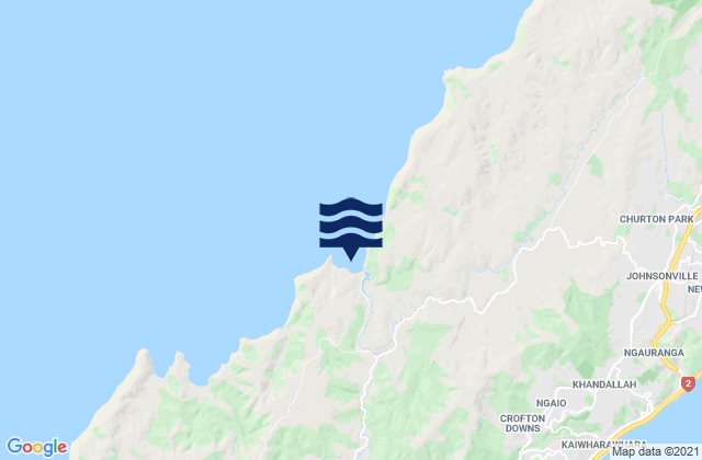Karte der Gezeiten Makara Beach, New Zealand