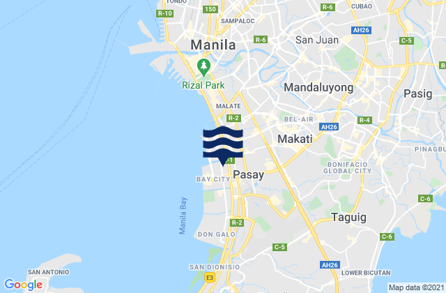 Karte der Gezeiten Makati City, Philippines