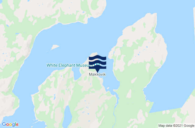Karte der Gezeiten Makkovik, Canada