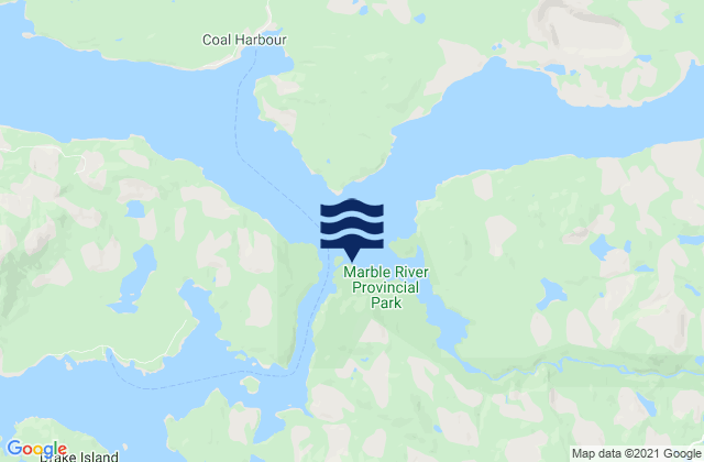 Karte der Gezeiten Makwaziniht Island, Canada