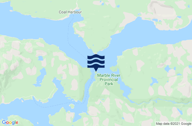 Karte der Gezeiten Makwazniht Island, Canada