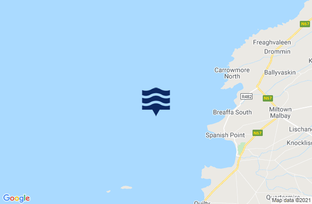 Karte der Gezeiten Mal Bay, Ireland
