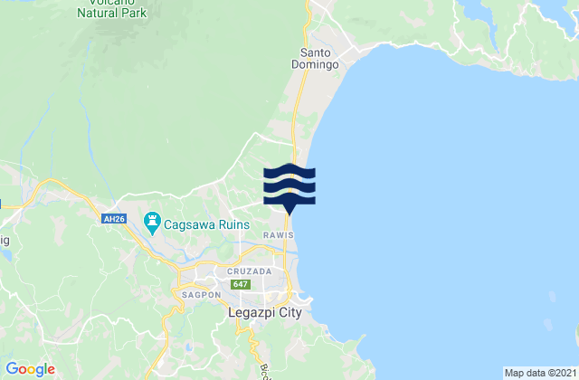 Karte der Gezeiten Malabog, Philippines