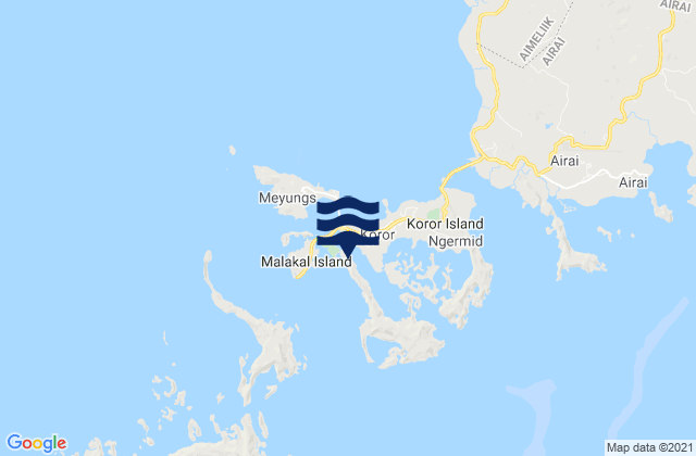 Karte der Gezeiten Malakal Harbour, Palau