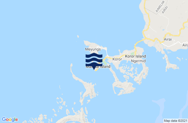 Karte der Gezeiten Malakal, Palau
