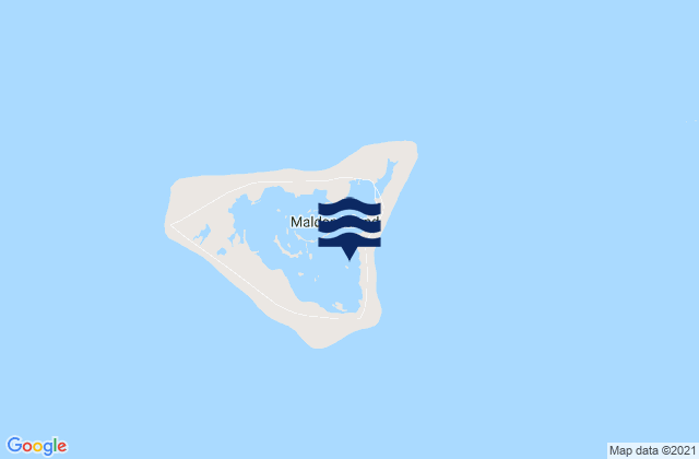 Karte der Gezeiten Malden, Kiribati