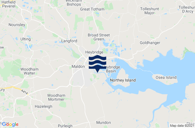 Karte der Gezeiten Maldon, United Kingdom