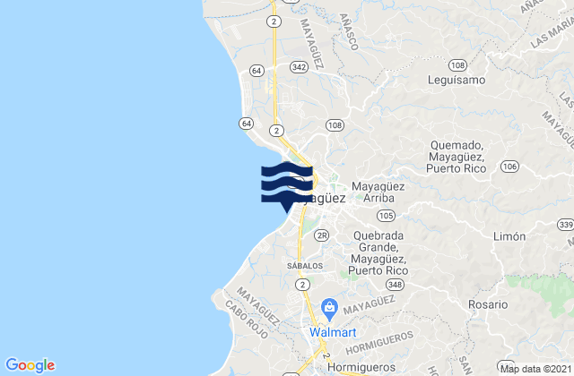 Karte der Gezeiten Malezas Barrio, Puerto Rico