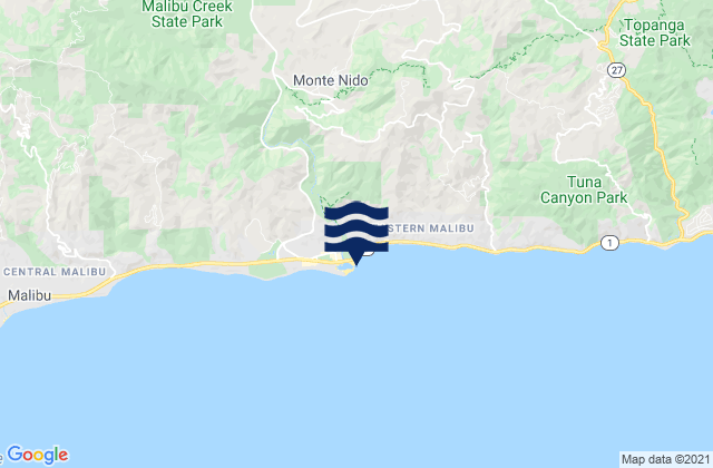 Karte der Gezeiten Malibu Lagoon State Beach, United States