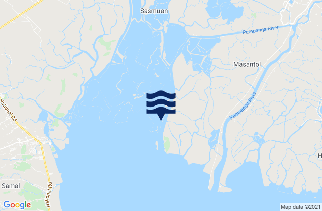 Karte der Gezeiten Malusac, Philippines
