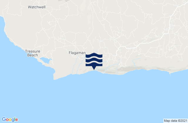 Karte der Gezeiten Malvern, Jamaica