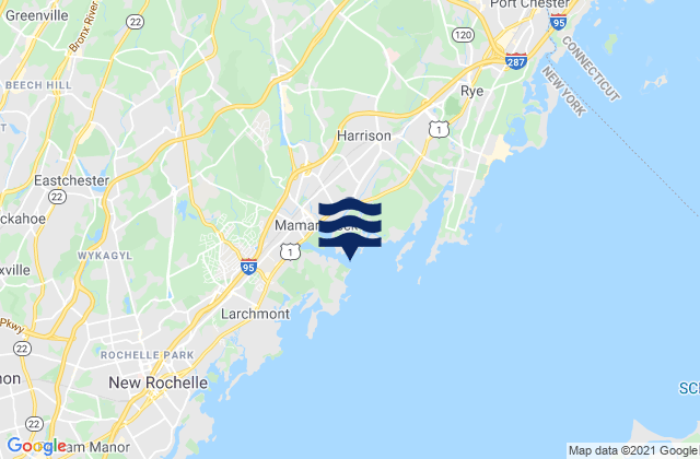 Karte der Gezeiten Mamaroneck Harbor, United States