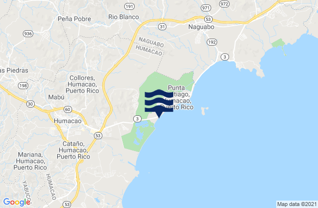 Karte der Gezeiten Mambiche Barrio, Puerto Rico