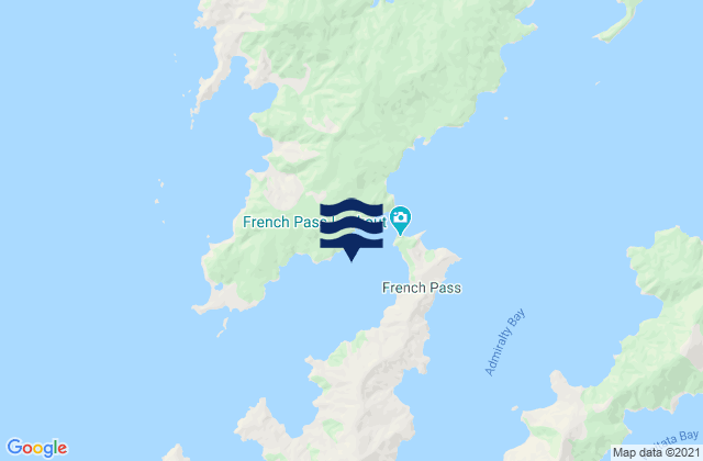 Karte der Gezeiten Man-o-War Bay (Paharakeke), New Zealand