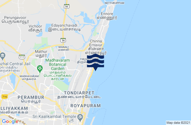 Karte der Gezeiten Manali, India