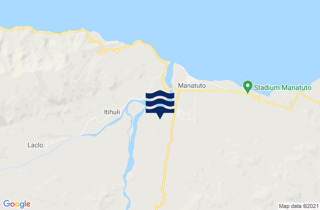 Karte der Gezeiten Manatuto, Timor Leste
