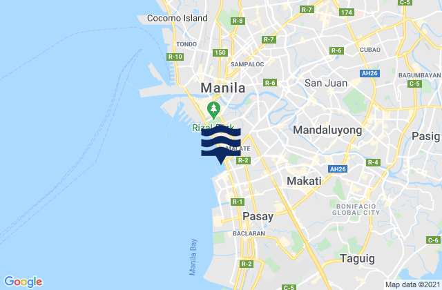 Karte der Gezeiten Mandaluyong City, Philippines