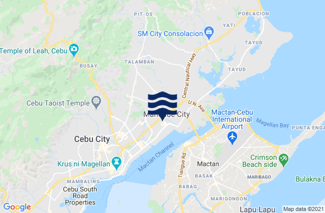Karte der Gezeiten Mandaue City, Philippines