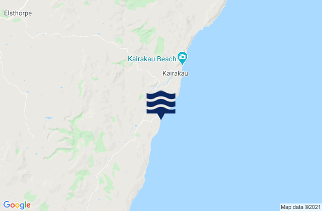 Karte der Gezeiten Mangakuri Beach, New Zealand