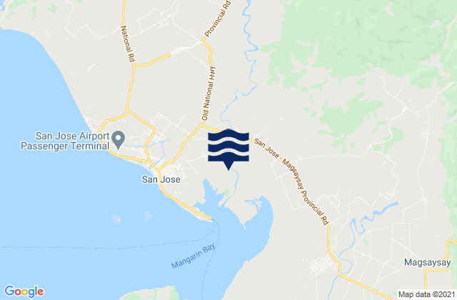 Karte der Gezeiten Mangarine, Philippines