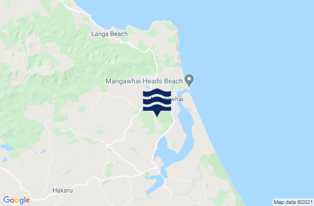 Karte der Gezeiten Mangawhai Harbour, New Zealand