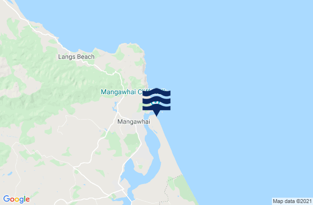 Karte der Gezeiten Mangawhai Heads, New Zealand