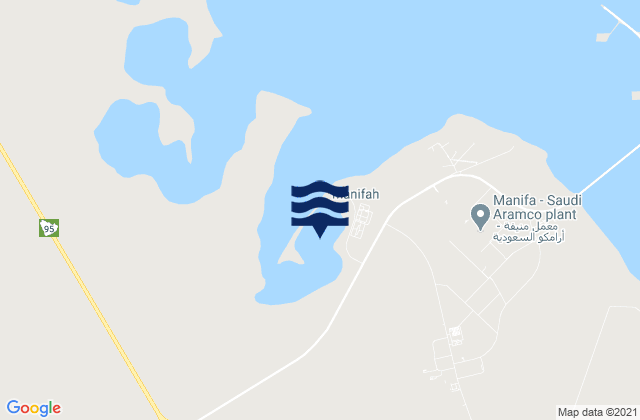 Karte der Gezeiten Manifah, Saudi Arabia