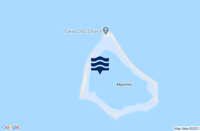 Karte der Gezeiten Manihiki, Kiribati