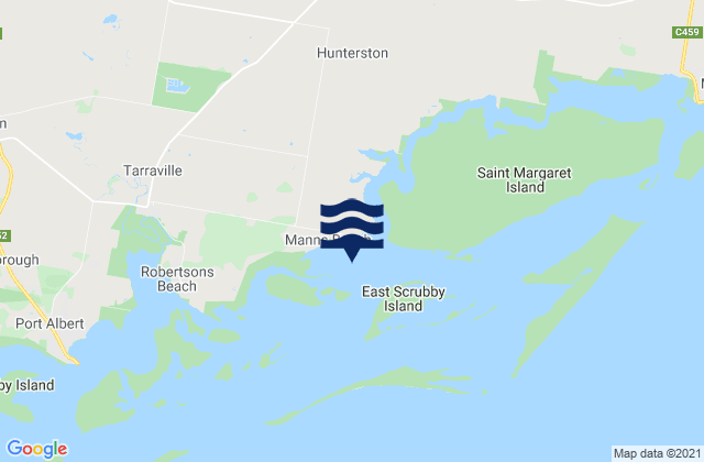 Karte der Gezeiten Manns Beach, Australia