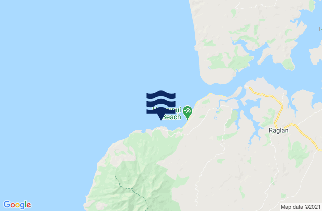 Karte der Gezeiten Manu Bay, New Zealand