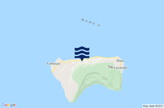 Karte der Gezeiten Manu'a District, American Samoa