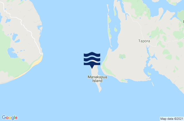 Karte der Gezeiten Manukapua Island, New Zealand