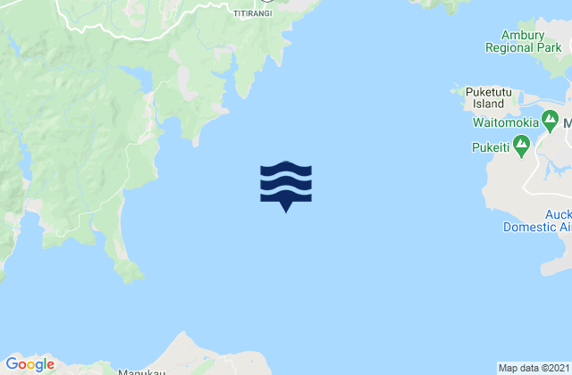 Karte der Gezeiten Manukau Harbour, New Zealand