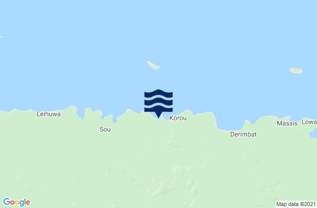 Karte der Gezeiten Manus Province, Papua New Guinea