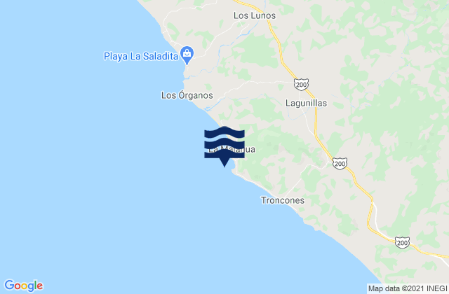 Karte der Gezeiten Manzanillo Bay, Mexico