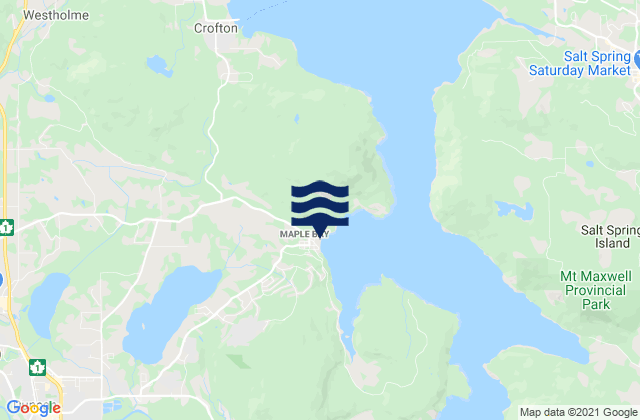 Karte der Gezeiten Maple Bay, Canada
