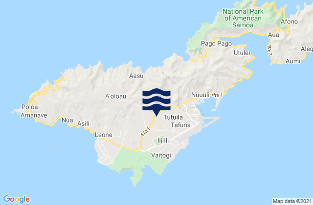 Karte der Gezeiten Mapusagafou, American Samoa